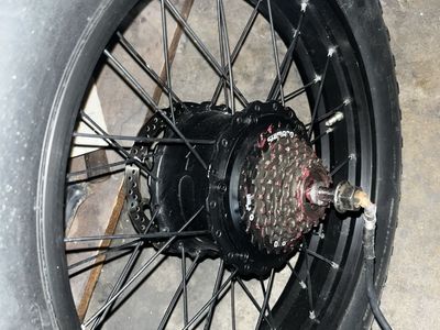 Unbranded Electric Fat Bike Wheel 20" with Hub Motor & Shimano Cassette - Used