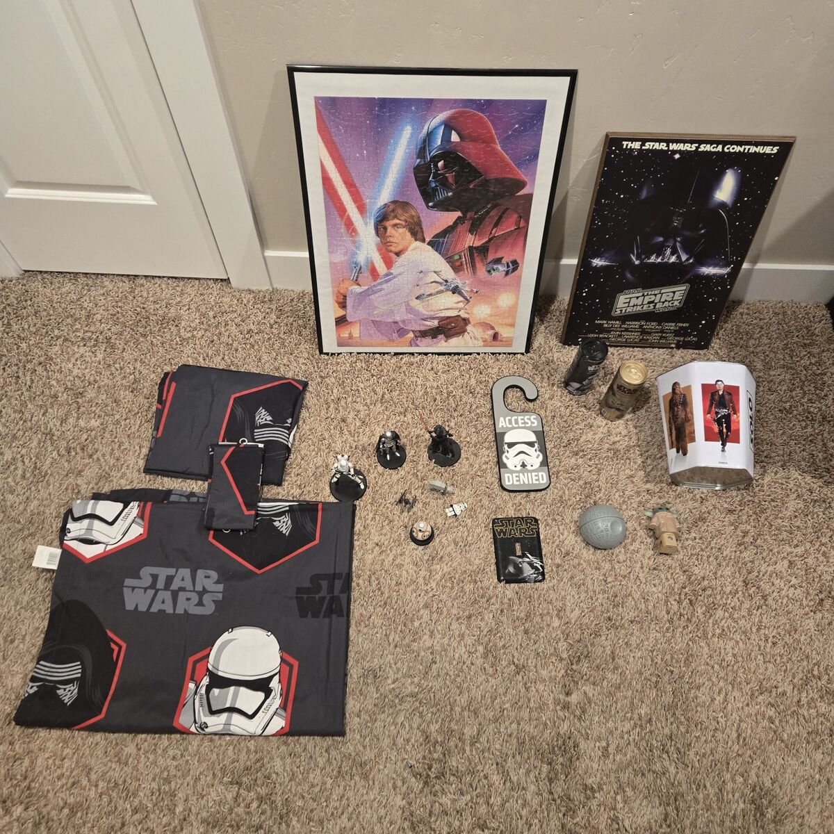 assorted star wars memorabilia