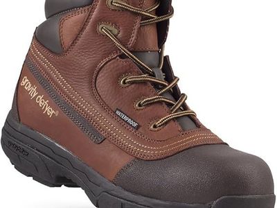Gravity Defyer Waterproof Steel Toe Leather Work Boots sz 10 (Retails $235)