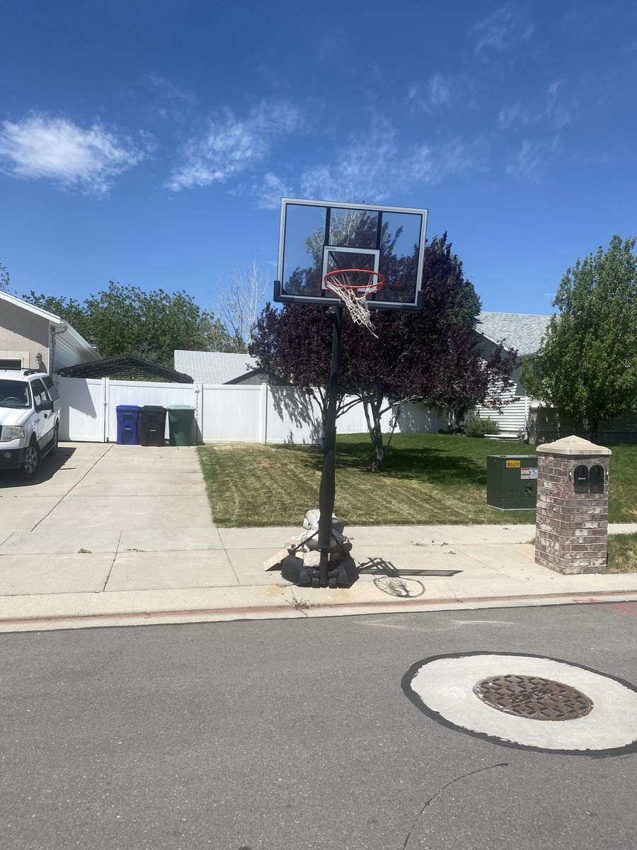 Free Lifetime brand adjustable basketball hoop