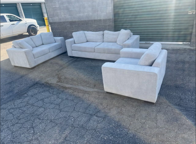 3 Piece Fabric Couch Set $650 Free Delivery Today