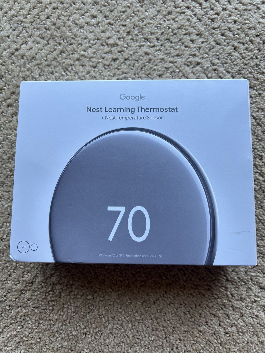 Google Nest Learning Thermostat (4th Gen) & Temperature Sensor - Brand New, Open Box