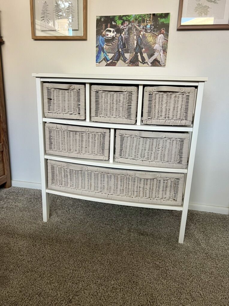 Vintage Wicker Dresser