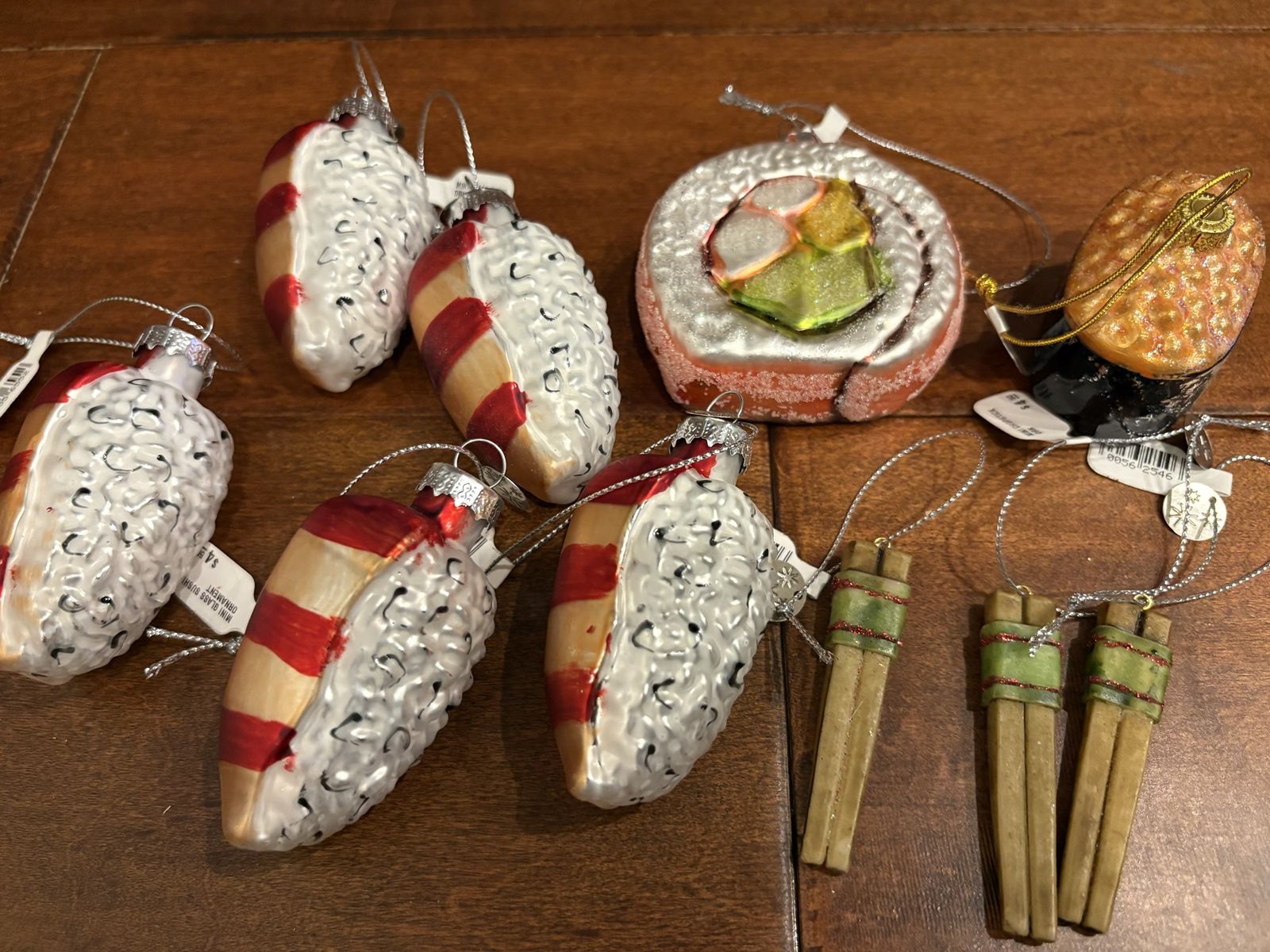 10 New Sushi Themed Ornaments