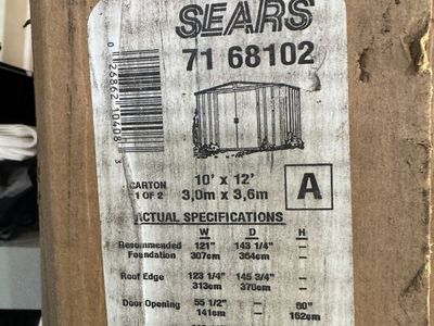 Sears Newport 10x12 ft. 2-Tone Eggshell & Coffee Galvanized Metal Storage Shed