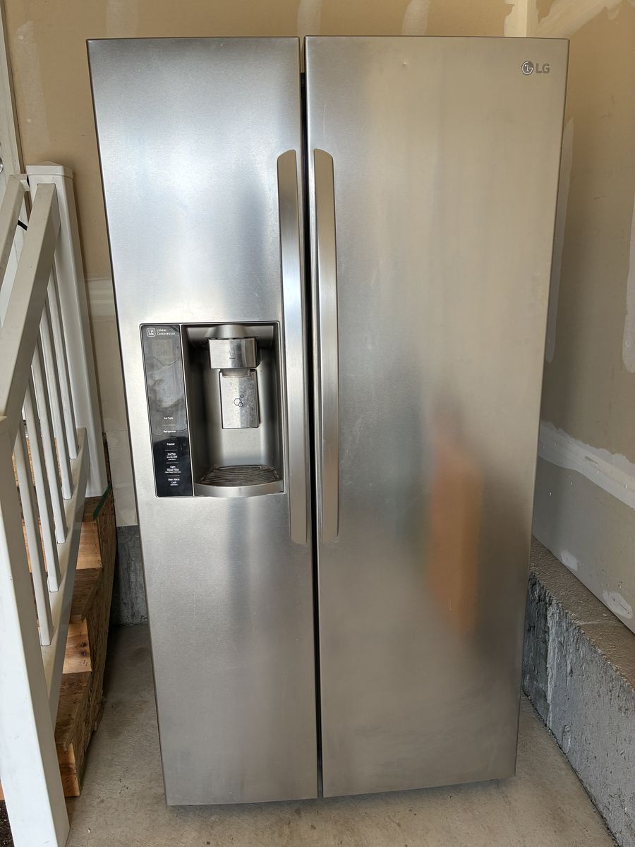 LG stainless steel side by side refrigerator