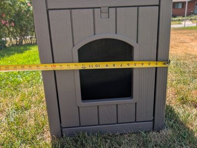 Outdoor Cat Shelter Weatherproof Gray Wood Look Cat House
