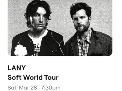 1 Single ticket Section F3 row 20