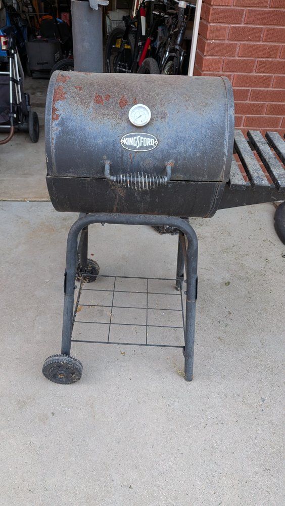 Kingsford Charcoal Grill and Smoker Barrel with Side Shelf