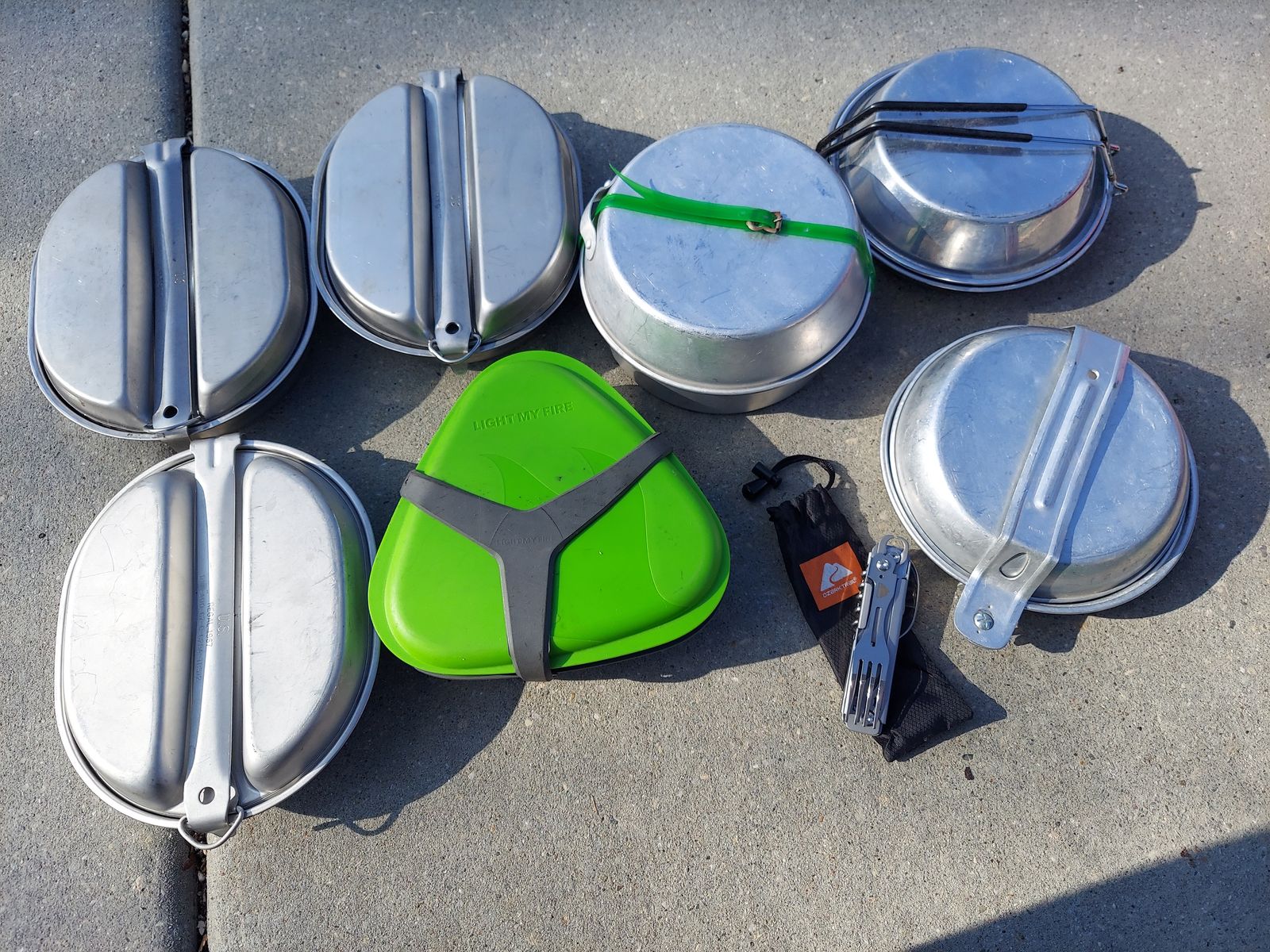 Camping equipment and mess kits