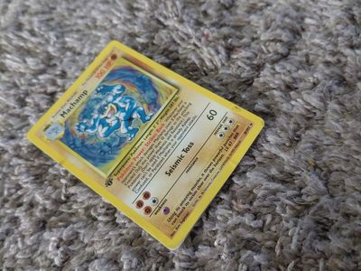 1st edition holo machamp pokemon card (very good condition)