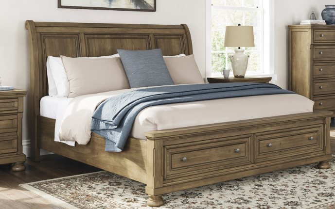 New Feddinger King Storage Sleigh Bed
