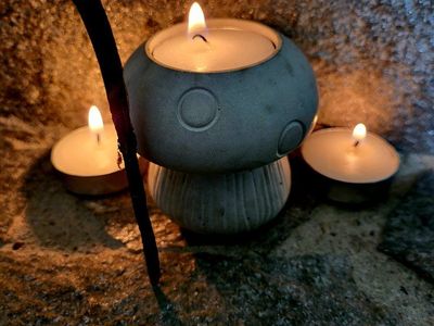 Tealight ┌( ಠ‿ಠ )┘mushroom indoor outdoor :D