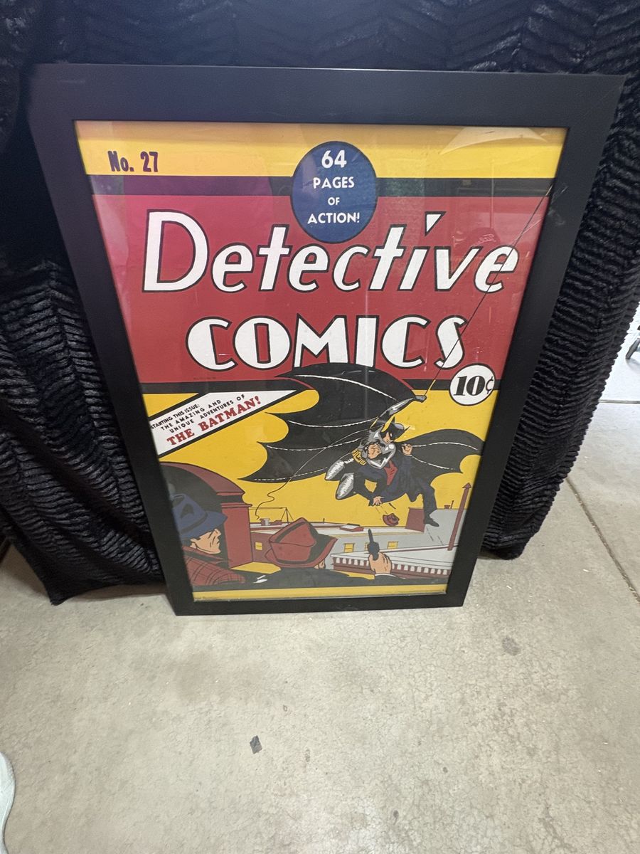 24X36 DC Comics Batman - Detective #1 Wall Poster, 36L x 24W, Black Framed Version