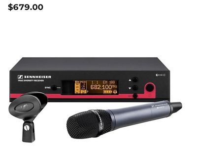 Sennheiser ew100-g3 cardiod microphone wireless system Band B