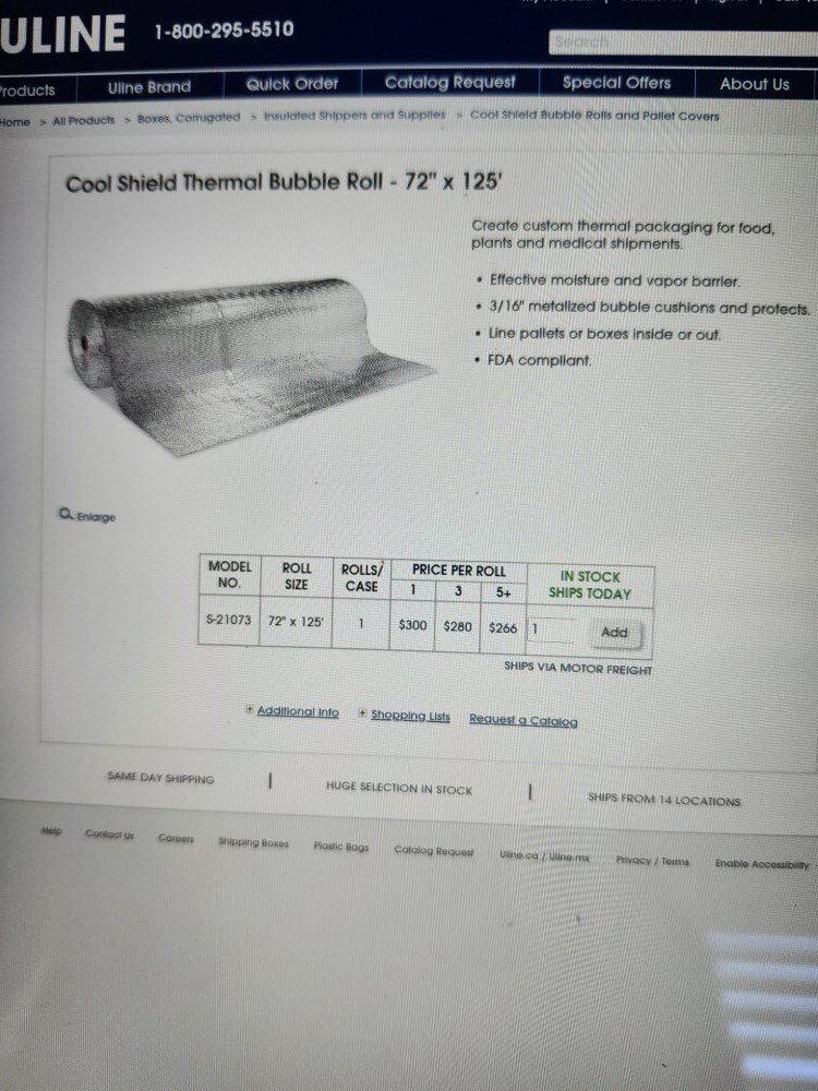 Thermal bubble insulation roll