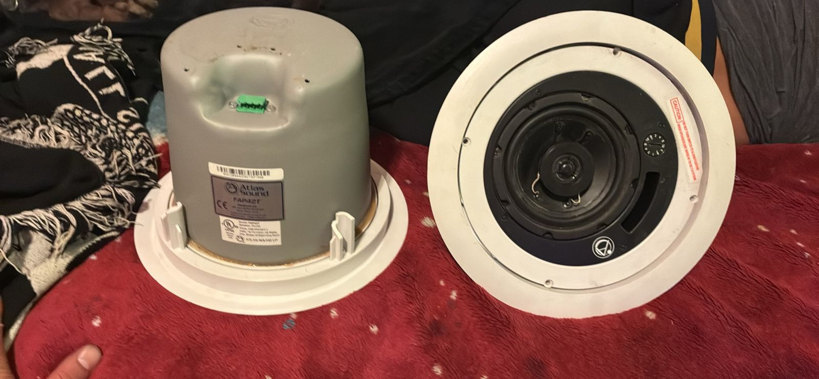 Pair of Atlas Sound FAP42T In-Ceiling Speakers 4-Inch 70.7V/100V