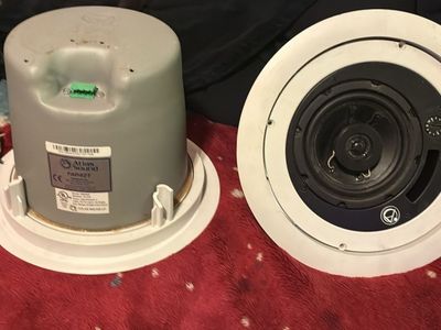 Pair of Atlas Sound FAP42T In-Ceiling Speakers 4-Inch 70.7V/100V