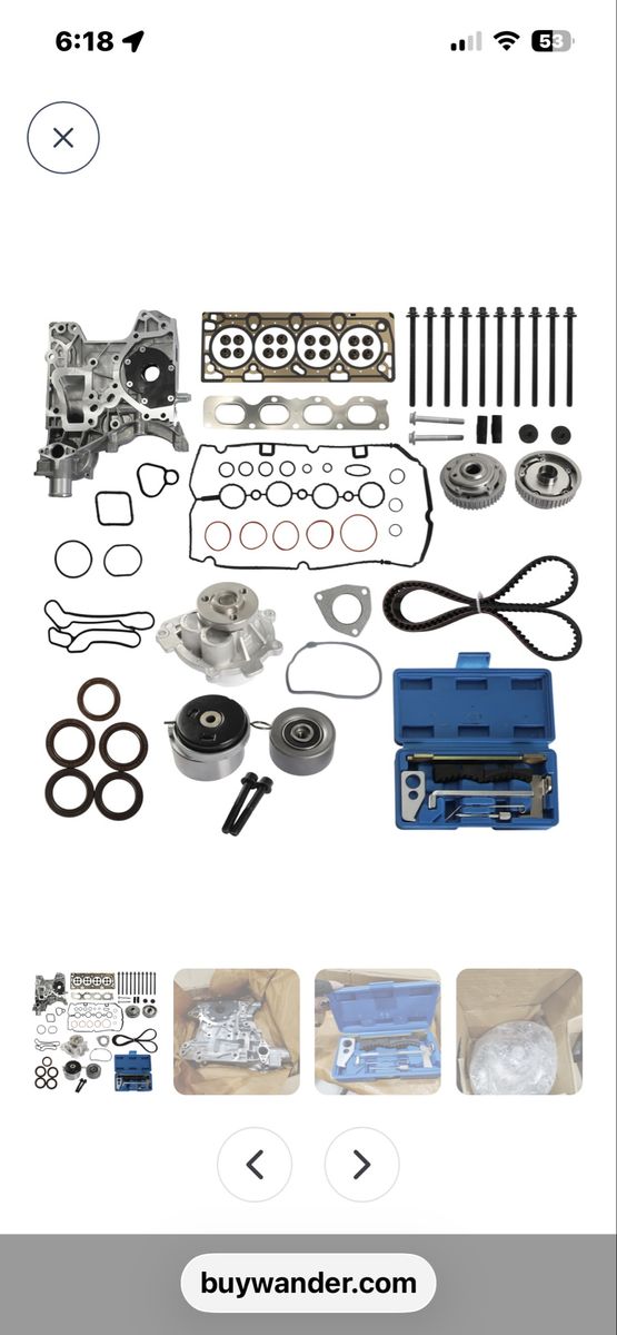 New Timing Belt Replacement Kit With Water and Oil Pump Gasket Set fits GM Chevy Cruise 1.8 L L4 DOHC 16 V 2011-2018