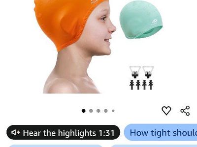 ALEPO Silicone Swim Cap with Ear Protection, Waterproof & Anti-Chlorine, Ergonomic Design