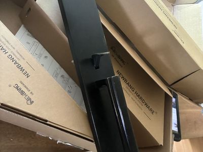 Modern front door handle black