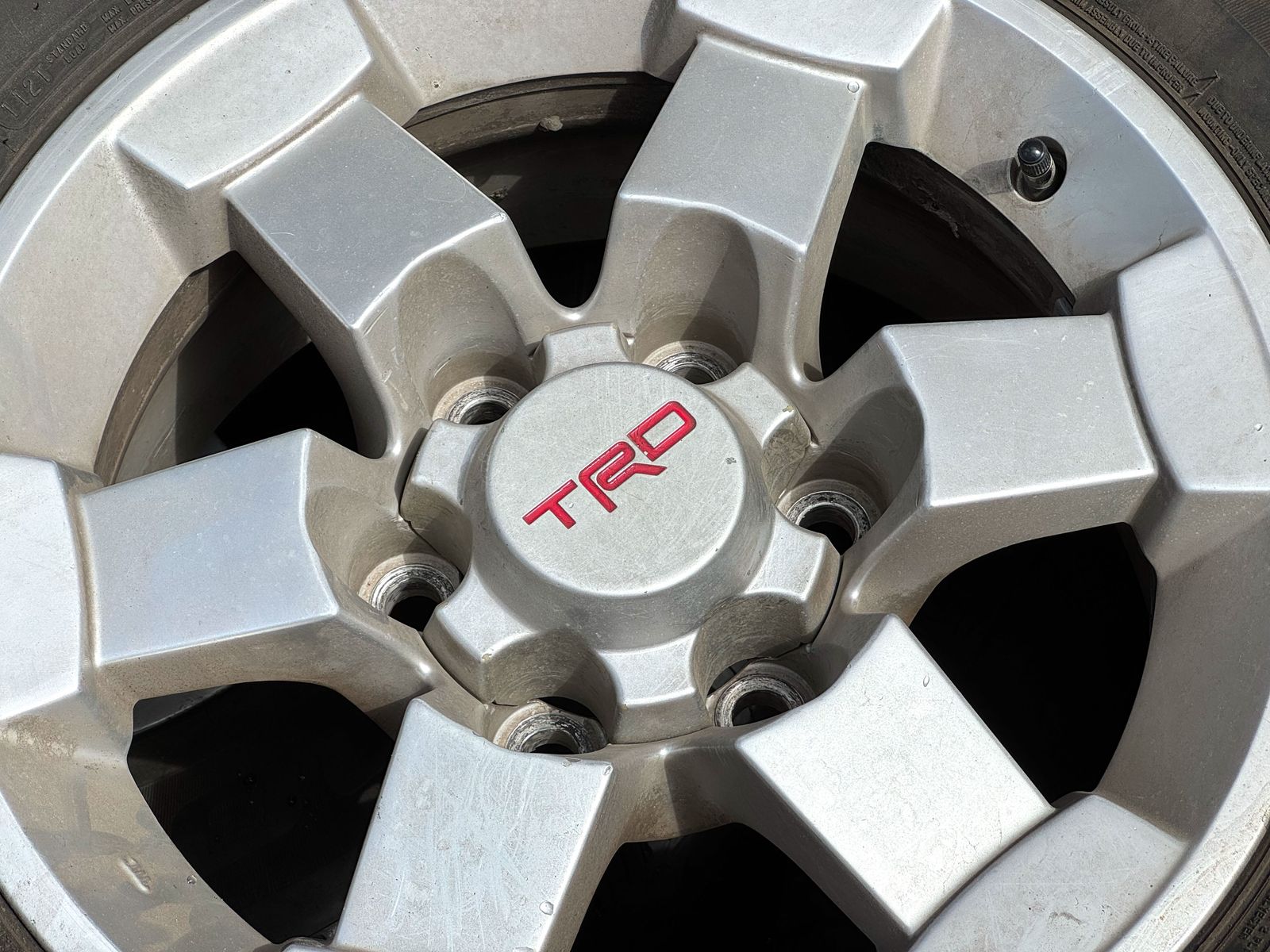 Set of 5 TRD Toyota 16 inch wheels and tires