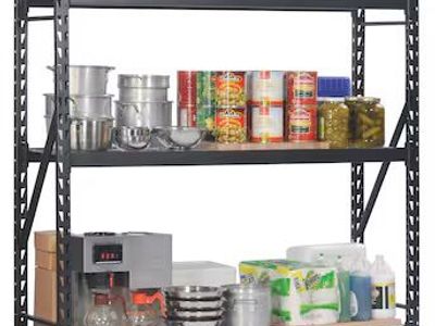 Muscle Rack 77"W x 24"D x 72"H 3-Tier Steel Welded Storage Rack, 4,500 lb. Total Capacity; Black