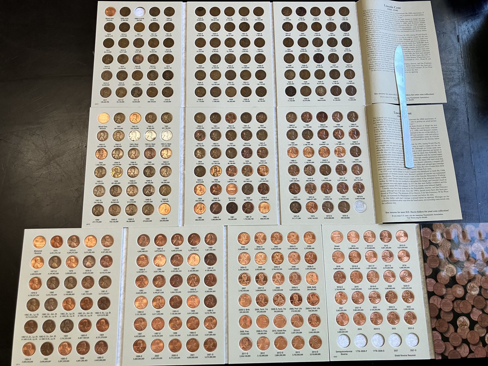 Lincoln cent collection(only missing 1)