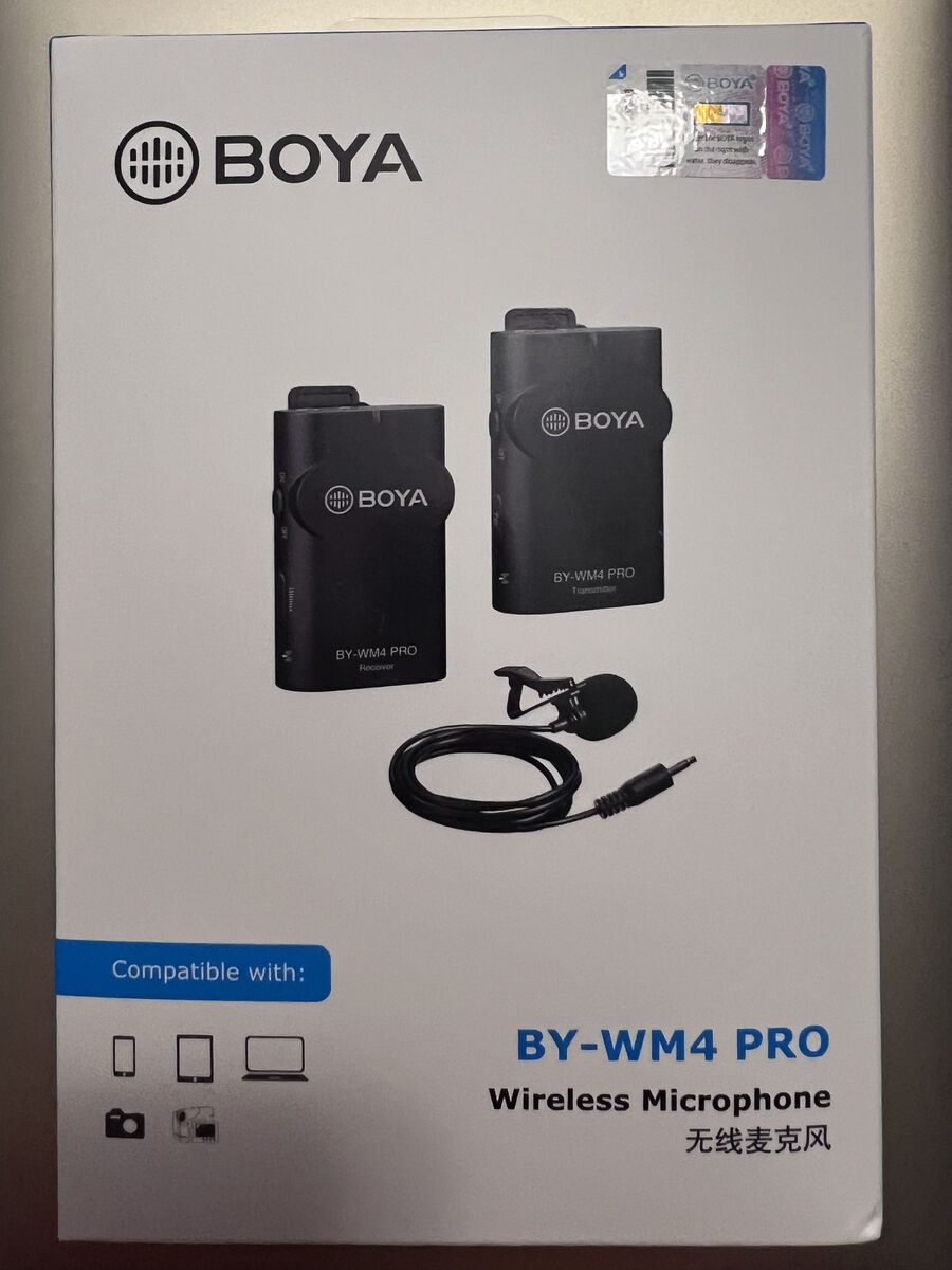 NEW Boya BY-WM4 PRO Digital Camera-Mount Wireless Omni Lavalier Microphone System (2.4 GHz)