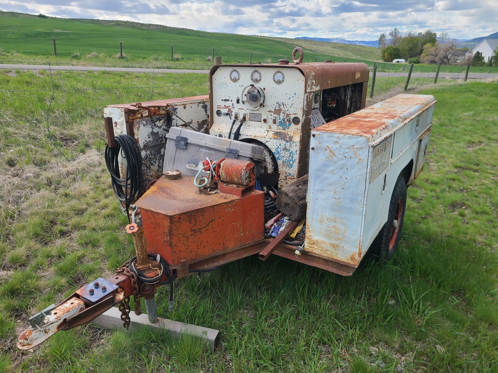 Hobart Powerweld 310 Gas Engine Welder/Generator - Vintage Trailer Mounted