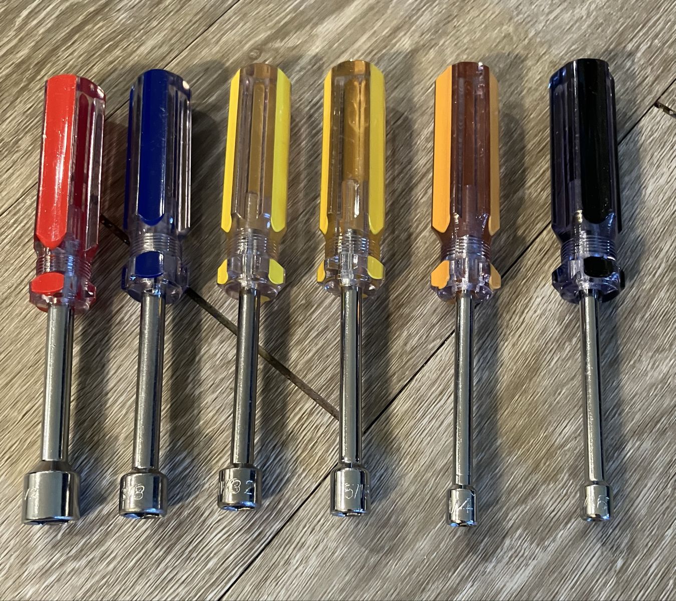 6 Sizes of Nut Drivers