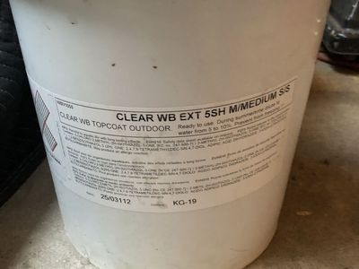 Clear Water-Based Exterior Topcoat Outdoor Finish (19 kg Pail)