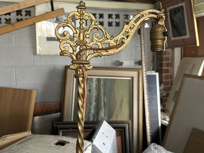 Antique Bridge Ornate Brass Floor lamp