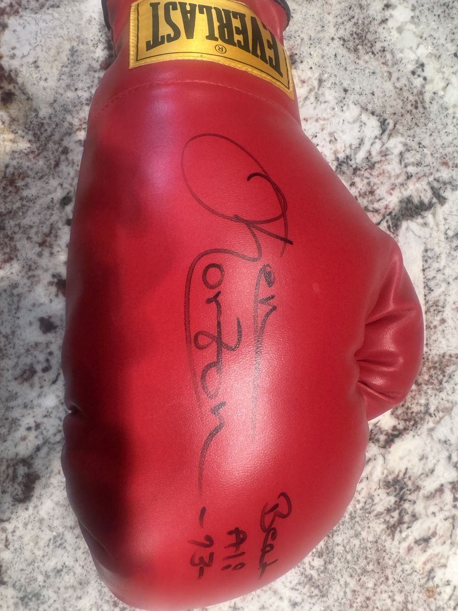 Ken Norton boxing gloved signed