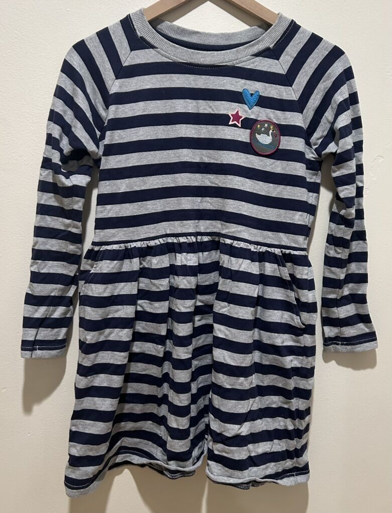 Hanna Andersson Long Sleeved Striped Dress Size 12