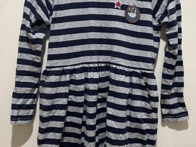 Hanna Andersson Long Sleeved Striped Dress Size 12