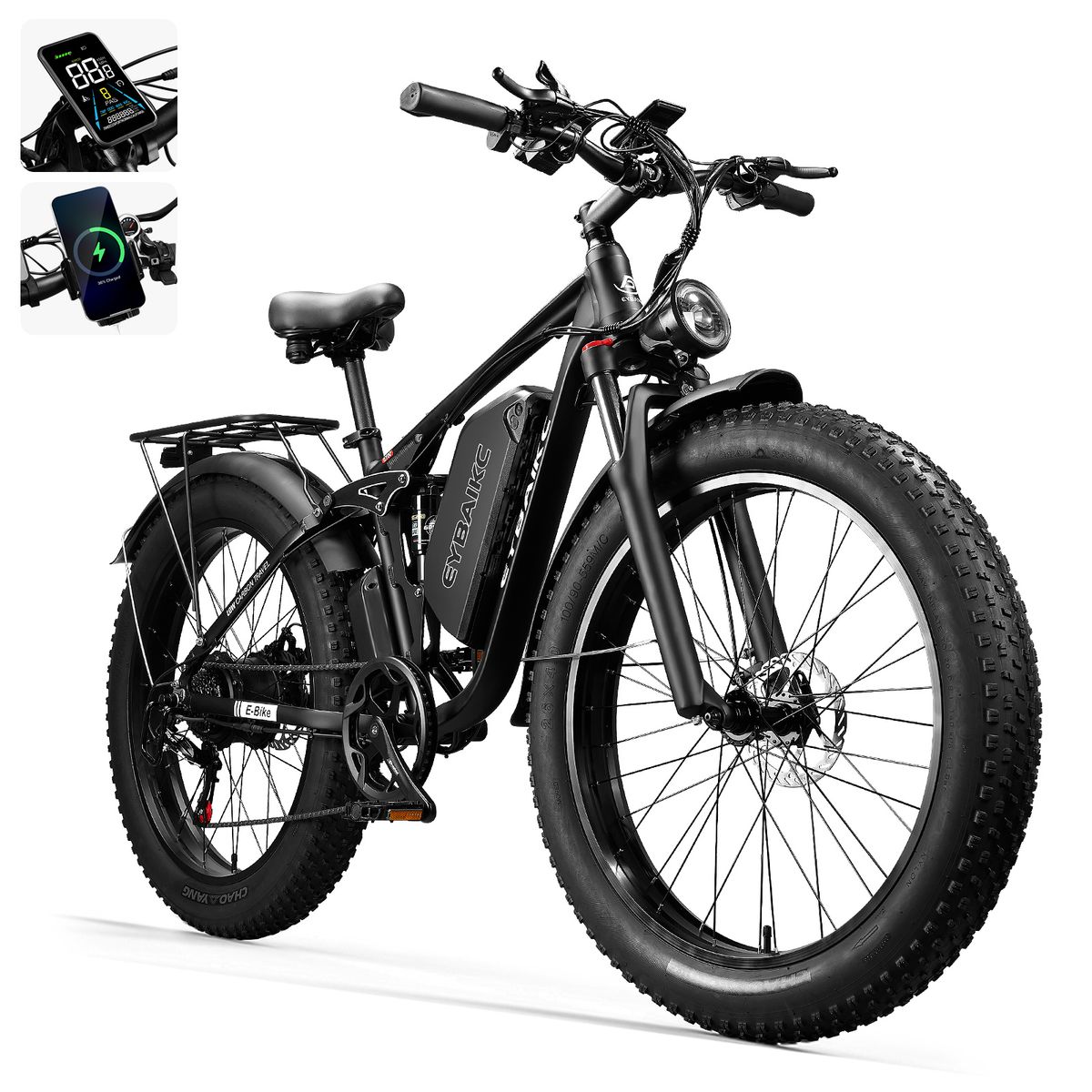 Eybaikc E100 aluminum 6061 frame E-bike 26″ x 4″ puncture-resistant fat tires