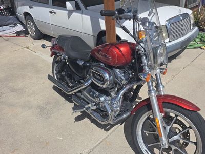 2014 Harley-Davidson Sportster 1200 superlow Motorcycle in Red with Windshield