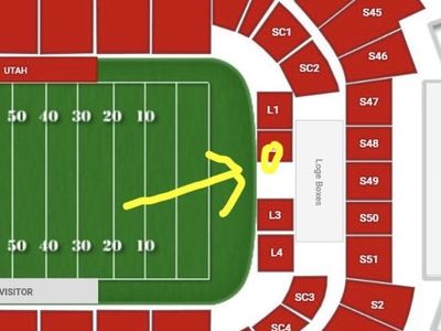 2- Lounge and Ledge Seats - South Endzone - Free Drinks/Food - Row 4 - Section L2