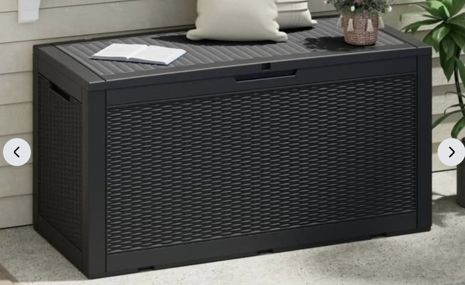 Brand New in Box 100 Gallon Deck Box Lockable Resin Outdoor Storage Box Waterproof