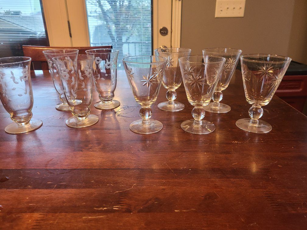 vintage crystal glasses