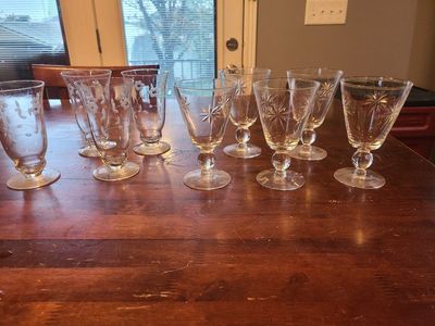 vintage crystal glasses