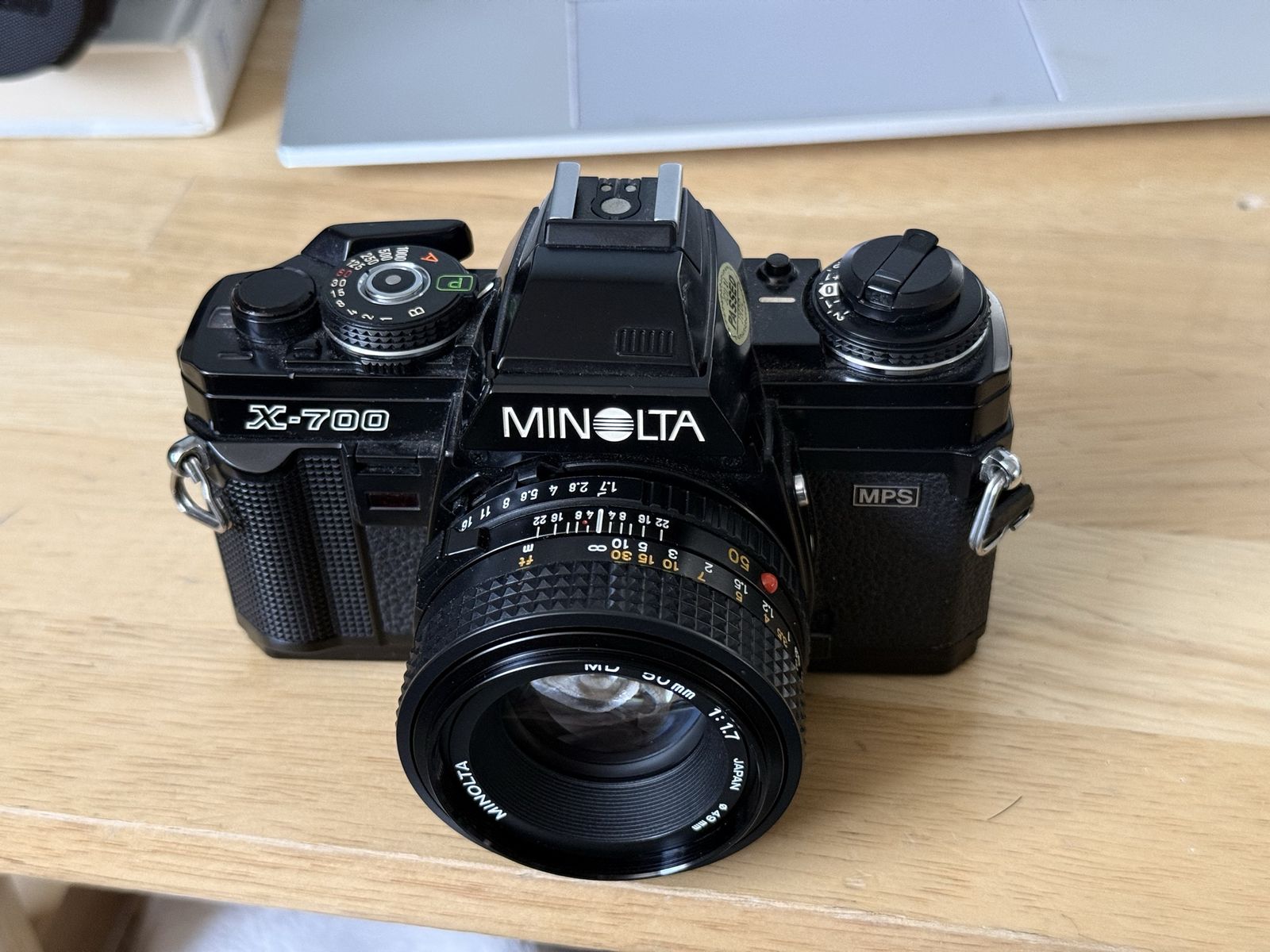 Minolta X-700 SLR Film Camera with Minolta MD 50mm 1:1.7 Lens