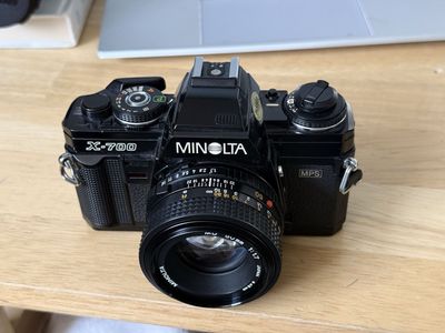 Minolta X-700 SLR Film Camera with Minolta MD 50mm 1:1.7 Lens