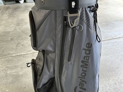 TaylorMade Cart Bag - Gray Golf Bag with 14-Way Top and Multiple Pockets - Excellent Condition