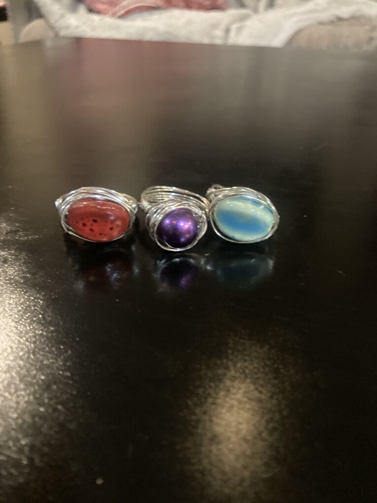 3 Stone Rings $15 Or $5 Each