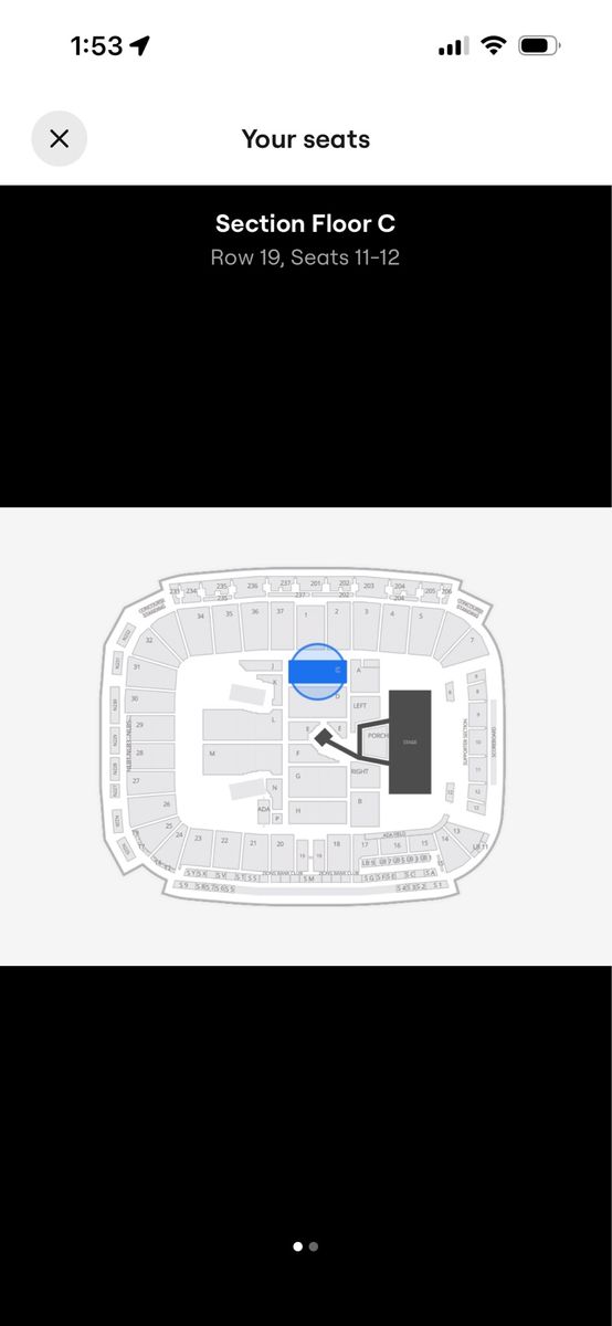 Noah Kahan Concert Tickets - August 25 - Floor C Row 19 (Pair)