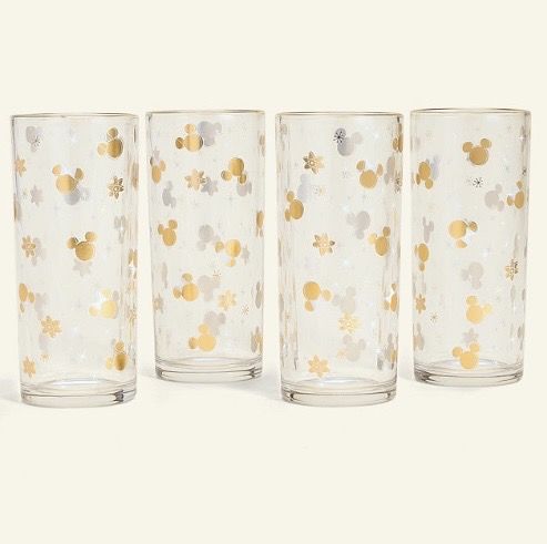 12 New Disney Glass Mickey Tumblers