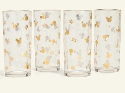 12 New Disney Glass Mickey Tumblers
