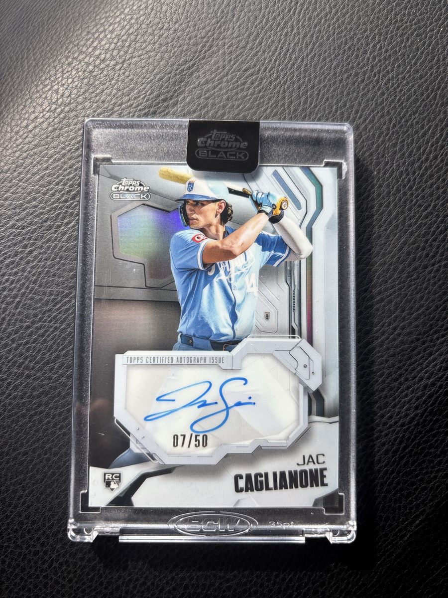 Jac Caglianone Topps Chrome Black Ivory Autograph Card RC 07/50